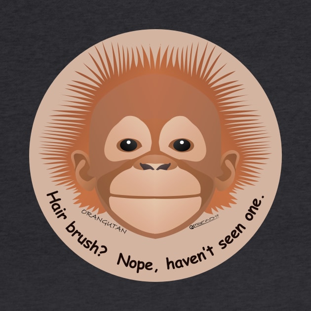 Baby Orangutan - Hair brush… nope by FunkilyMade